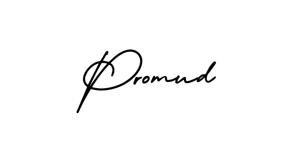 Promud stylish signature style. Best Handwritten Sign (AmerikaSignatureDemo-Regular) for my name. Handwritten Signature Collection Ideas for my name Promud. Promud signature style 3 images and pictures png