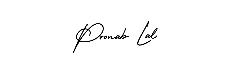 How to make Pronab Lal name signature. Use AmerikaSignatureDemo-Regular style for creating short signs online. This is the latest handwritten sign. Pronab Lal signature style 3 images and pictures png