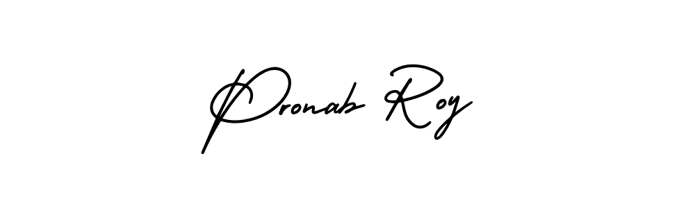 The best way (AmerikaSignatureDemo-Regular) to make a short signature is to pick only two or three words in your name. The name Pronab Roy include a total of six letters. For converting this name. Pronab Roy signature style 3 images and pictures png