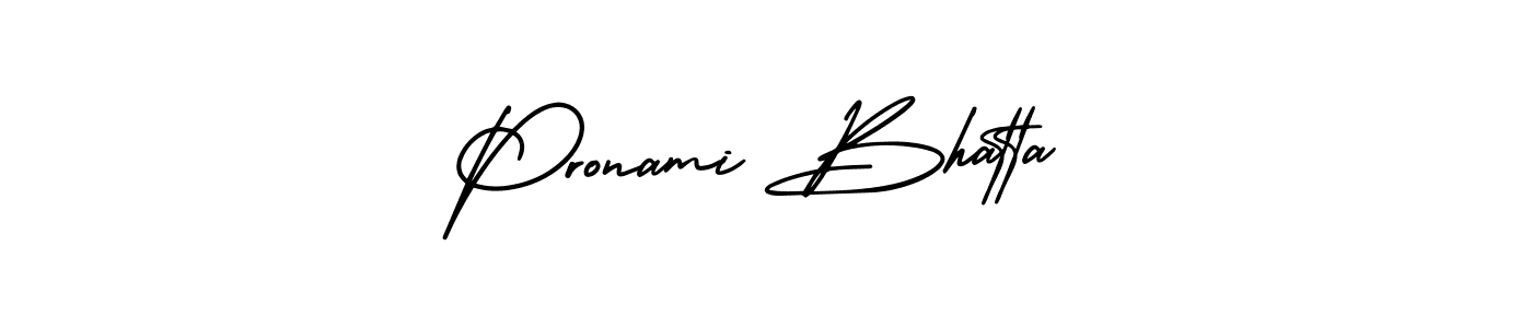 Pronami Bhatta stylish signature style. Best Handwritten Sign (AmerikaSignatureDemo-Regular) for my name. Handwritten Signature Collection Ideas for my name Pronami Bhatta. Pronami Bhatta signature style 3 images and pictures png