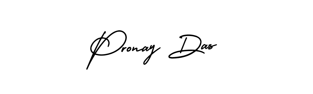 The best way (AmerikaSignatureDemo-Regular) to make a short signature is to pick only two or three words in your name. The name Pronay Das include a total of six letters. For converting this name. Pronay Das signature style 3 images and pictures png