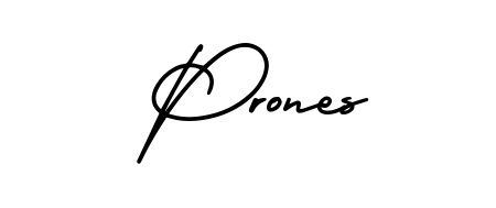Transform the name Prones into a signature masterpiece using AmerikaSignatureDemo-Regular font. Ideal for photographers, artists, and creators looking for watermarks. Prones signature style 3 images and pictures png