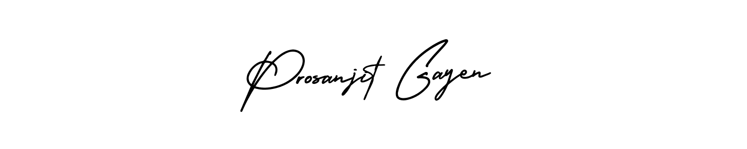 Use a signature maker to create a handwritten signature online. With this signature software, you can design (AmerikaSignatureDemo-Regular) your own signature for name Prosanjit Gayen. Prosanjit Gayen signature style 3 images and pictures png