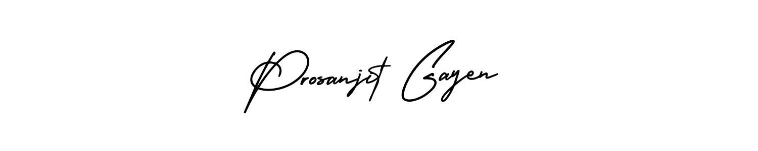 How to Draw Prosanjit Gayen signature style? AmerikaSignatureDemo-Regular is a latest design signature styles for name Prosanjit Gayen. Prosanjit Gayen signature style 3 images and pictures png