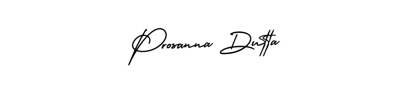 How to make Prosanna Dutta signature? AmerikaSignatureDemo-Regular is a professional autograph style. Create handwritten signature for Prosanna Dutta name. Prosanna Dutta signature style 3 images and pictures png