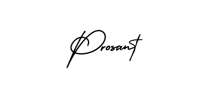 Create a beautiful signature design for name Prosant. With this signature (AmerikaSignatureDemo-Regular) fonts, you can make a handwritten signature for free. Prosant signature style 3 images and pictures png