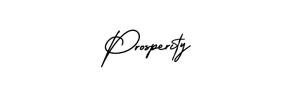 Make a beautiful signature design for name Prosperity. With this signature (AmerikaSignatureDemo-Regular) style, you can create a handwritten signature for free. Prosperity signature style 3 images and pictures png