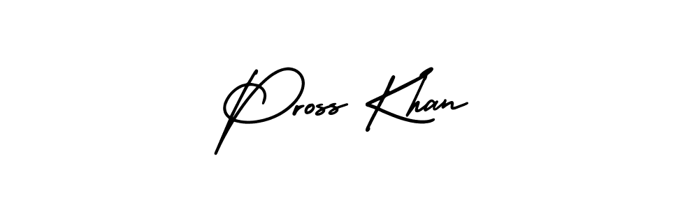 Use a signature maker to create a handwritten signature online. With this signature software, you can design (AmerikaSignatureDemo-Regular) your own signature for name Pross Khan. Pross Khan signature style 3 images and pictures png