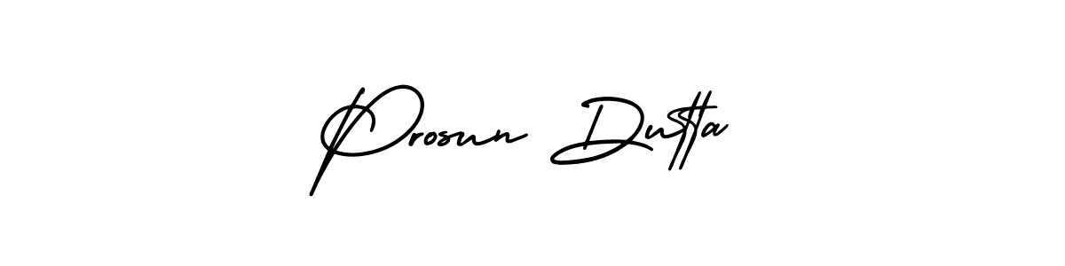 How to make Prosun Dutta name signature. Use AmerikaSignatureDemo-Regular style for creating short signs online. This is the latest handwritten sign. Prosun Dutta signature style 3 images and pictures png