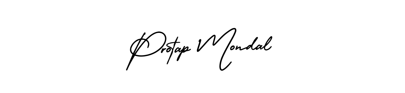 How to Draw Protap Mondal signature style? AmerikaSignatureDemo-Regular is a latest design signature styles for name Protap Mondal. Protap Mondal signature style 3 images and pictures png