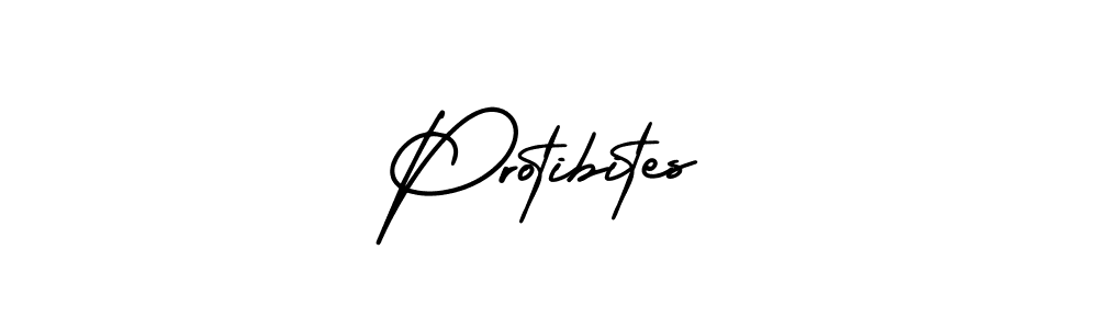 Protibites stylish signature style. Best Handwritten Sign (AmerikaSignatureDemo-Regular) for my name. Handwritten Signature Collection Ideas for my name Protibites. Protibites signature style 3 images and pictures png