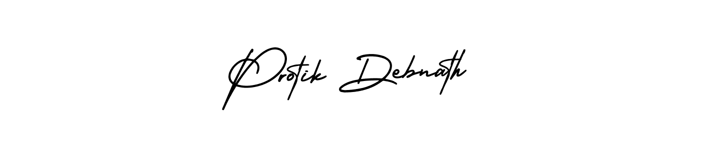 Similarly AmerikaSignatureDemo-Regular is the best handwritten signature design. Signature creator online .You can use it as an online autograph creator for name Protik Debnath. Protik Debnath signature style 3 images and pictures png
