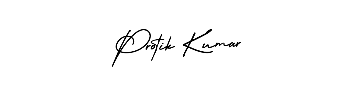 Use a signature maker to create a handwritten signature online. With this signature software, you can design (AmerikaSignatureDemo-Regular) your own signature for name Protik Kumar. Protik Kumar signature style 3 images and pictures png