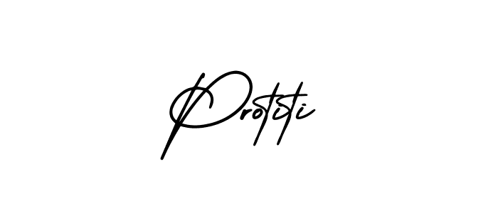 How to make Protiti signature? AmerikaSignatureDemo-Regular is a professional autograph style. Create handwritten signature for Protiti name. Protiti signature style 3 images and pictures png