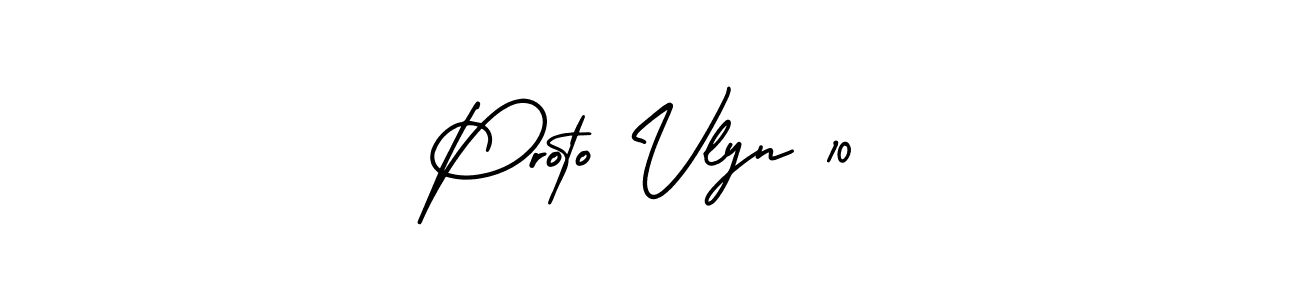 How to make Proto Vlyn 10 name signature. Use AmerikaSignatureDemo-Regular style for creating short signs online. This is the latest handwritten sign. Proto Vlyn 10 signature style 3 images and pictures png