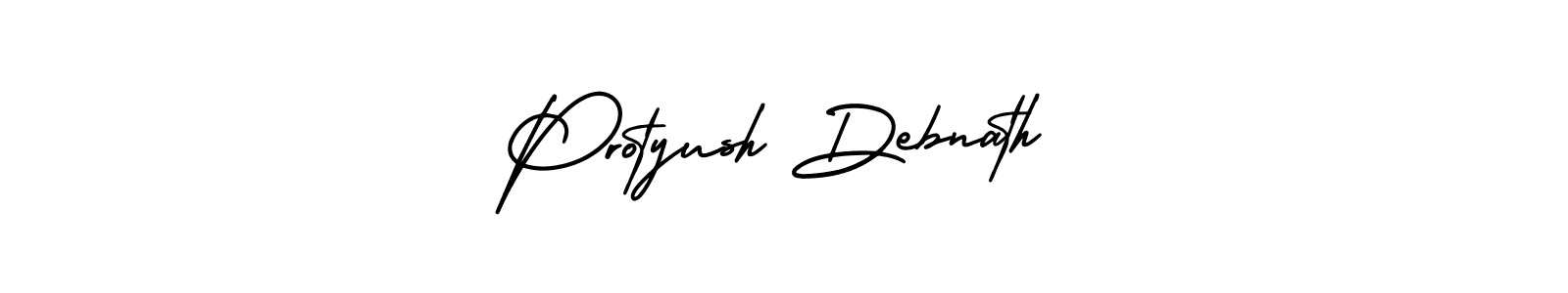 Make a beautiful signature design for name Protyush Debnath. With this signature (AmerikaSignatureDemo-Regular) style, you can create a handwritten signature for free. Protyush Debnath signature style 3 images and pictures png