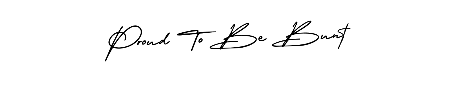 Design your own signature with our free online signature maker. With this signature software, you can create a handwritten (AmerikaSignatureDemo-Regular) signature for name Proud To Be Bunt. Proud To Be Bunt signature style 3 images and pictures png