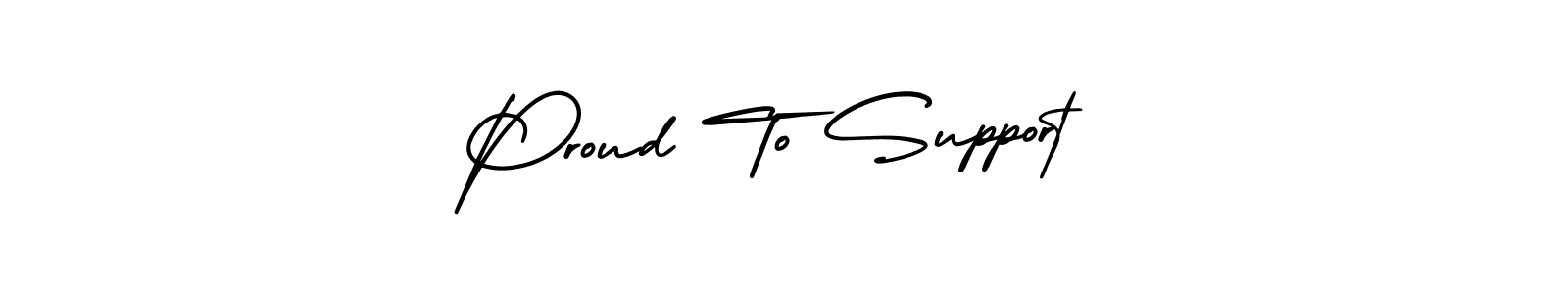 Also You can easily find your signature by using the search form. We will create Proud To Support name handwritten signature images for you free of cost using AmerikaSignatureDemo-Regular sign style. Proud To Support signature style 3 images and pictures png