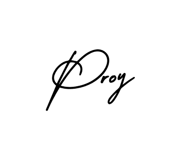 Use a signature maker to create a handwritten signature online. With this signature software, you can design (AmerikaSignatureDemo-Regular) your own signature for name Proy. Proy signature style 3 images and pictures png