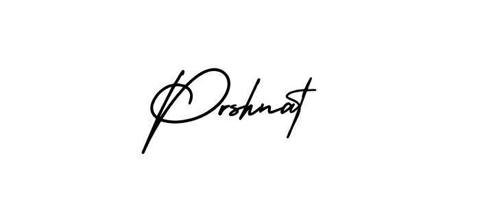 Use a signature maker to create a handwritten signature online. With this signature software, you can design (AmerikaSignatureDemo-Regular) your own signature for name Prshnat. Prshnat signature style 3 images and pictures png