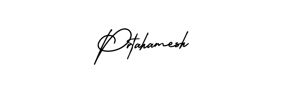 Prtahamesh stylish signature style. Best Handwritten Sign (AmerikaSignatureDemo-Regular) for my name. Handwritten Signature Collection Ideas for my name Prtahamesh. Prtahamesh signature style 3 images and pictures png