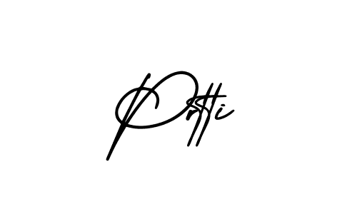 Use a signature maker to create a handwritten signature online. With this signature software, you can design (AmerikaSignatureDemo-Regular) your own signature for name Prtti. Prtti signature style 3 images and pictures png