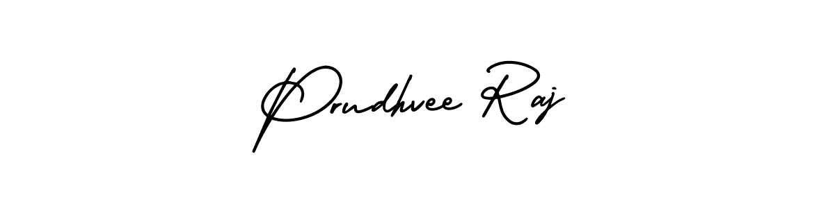 The best way (AmerikaSignatureDemo-Regular) to make a short signature is to pick only two or three words in your name. The name Prudhvee Raj include a total of six letters. For converting this name. Prudhvee Raj signature style 3 images and pictures png
