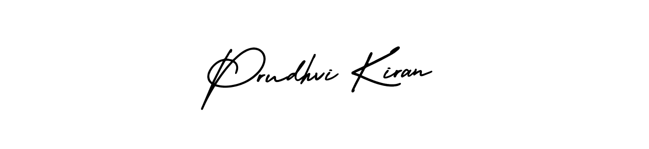 How to make Prudhvi Kiran name signature. Use AmerikaSignatureDemo-Regular style for creating short signs online. This is the latest handwritten sign. Prudhvi Kiran signature style 3 images and pictures png