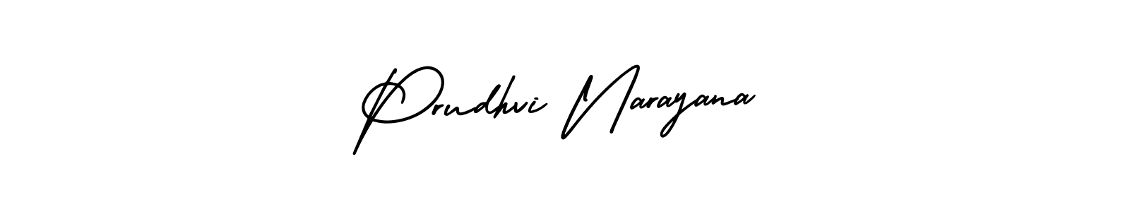 How to make Prudhvi Narayana name signature. Use AmerikaSignatureDemo-Regular style for creating short signs online. This is the latest handwritten sign. Prudhvi Narayana signature style 3 images and pictures png