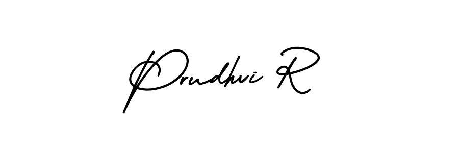 Use a signature maker to create a handwritten signature online. With this signature software, you can design (AmerikaSignatureDemo-Regular) your own signature for name Prudhvi R. Prudhvi R signature style 3 images and pictures png