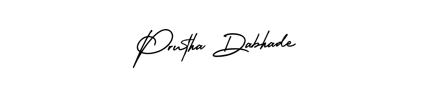 How to make Prutha Dabhade name signature. Use AmerikaSignatureDemo-Regular style for creating short signs online. This is the latest handwritten sign. Prutha Dabhade signature style 3 images and pictures png