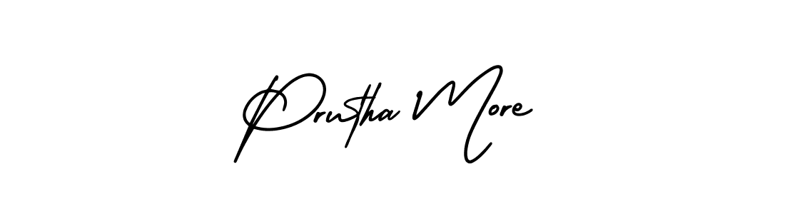 This is the best signature style for the Prutha More name. Also you like these signature font (AmerikaSignatureDemo-Regular). Mix name signature. Prutha More signature style 3 images and pictures png