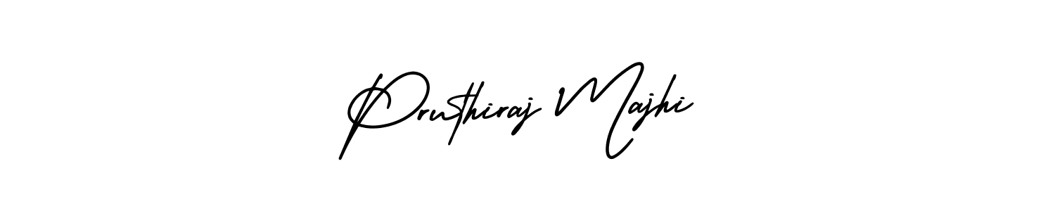 Pruthiraj Majhi stylish signature style. Best Handwritten Sign (AmerikaSignatureDemo-Regular) for my name. Handwritten Signature Collection Ideas for my name Pruthiraj Majhi. Pruthiraj Majhi signature style 3 images and pictures png