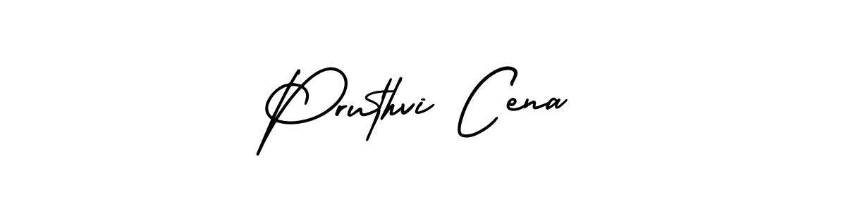 How to make Pruthvi Cena signature? AmerikaSignatureDemo-Regular is a professional autograph style. Create handwritten signature for Pruthvi Cena name. Pruthvi Cena signature style 3 images and pictures png