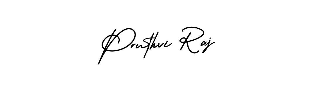 Pruthvi Raj stylish signature style. Best Handwritten Sign (AmerikaSignatureDemo-Regular) for my name. Handwritten Signature Collection Ideas for my name Pruthvi Raj. Pruthvi Raj signature style 3 images and pictures png