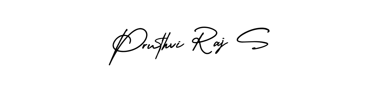 Use a signature maker to create a handwritten signature online. With this signature software, you can design (AmerikaSignatureDemo-Regular) your own signature for name Pruthvi Raj S. Pruthvi Raj S signature style 3 images and pictures png