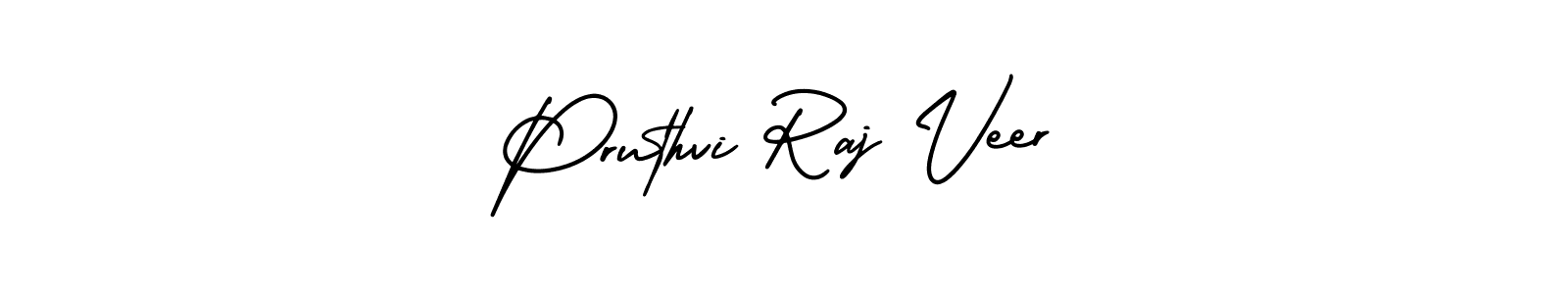 The best way (AmerikaSignatureDemo-Regular) to make a short signature is to pick only two or three words in your name. The name Pruthvi Raj Veer include a total of six letters. For converting this name. Pruthvi Raj Veer signature style 3 images and pictures png