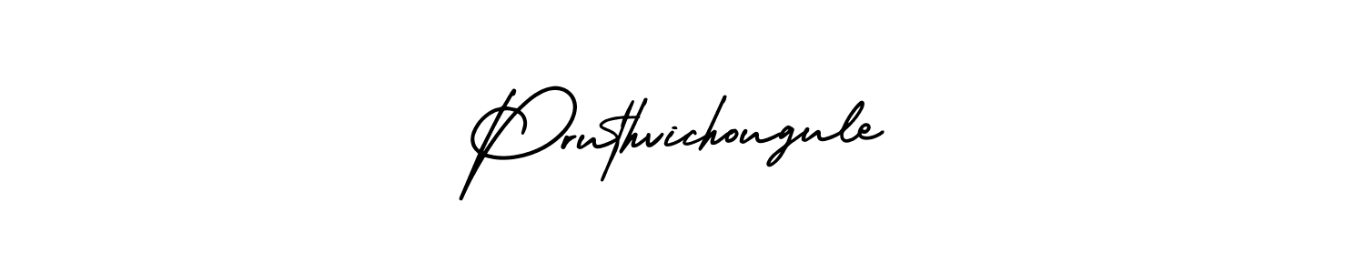 How to make Pruthvichougule name signature. Use AmerikaSignatureDemo-Regular style for creating short signs online. This is the latest handwritten sign. Pruthvichougule signature style 3 images and pictures png