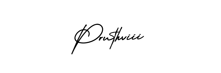How to make Pruthviii signature? AmerikaSignatureDemo-Regular is a professional autograph style. Create handwritten signature for Pruthviii name. Pruthviii signature style 3 images and pictures png
