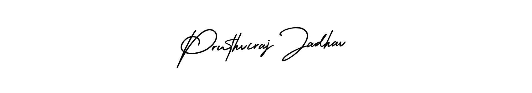 Make a beautiful signature design for name Pruthviraj Jadhav. With this signature (AmerikaSignatureDemo-Regular) style, you can create a handwritten signature for free. Pruthviraj Jadhav signature style 3 images and pictures png