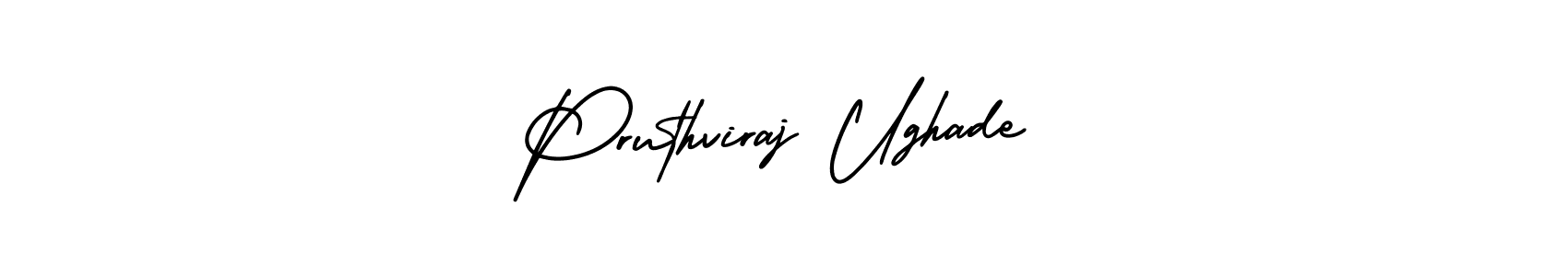 Pruthviraj Ughade stylish signature style. Best Handwritten Sign (AmerikaSignatureDemo-Regular) for my name. Handwritten Signature Collection Ideas for my name Pruthviraj Ughade. Pruthviraj Ughade signature style 3 images and pictures png