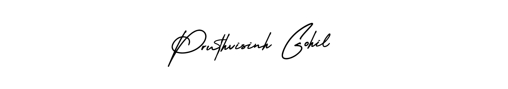 It looks lik you need a new signature style for name Pruthvisinh Gohil. Design unique handwritten (AmerikaSignatureDemo-Regular) signature with our free signature maker in just a few clicks. Pruthvisinh Gohil signature style 3 images and pictures png