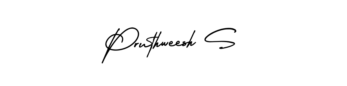 if you are searching for the best signature style for your name Pruthweesh S. so please give up your signature search. here we have designed multiple signature styles  using AmerikaSignatureDemo-Regular. Pruthweesh S signature style 3 images and pictures png