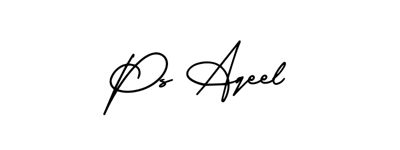 You should practise on your own different ways (AmerikaSignatureDemo-Regular) to write your name (Ps Aqeel) in signature. don't let someone else do it for you. Ps Aqeel signature style 3 images and pictures png