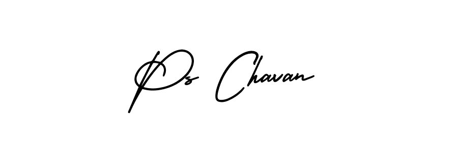 The best way (AmerikaSignatureDemo-Regular) to make a short signature is to pick only two or three words in your name. The name Ps Chavan include a total of six letters. For converting this name. Ps Chavan signature style 3 images and pictures png