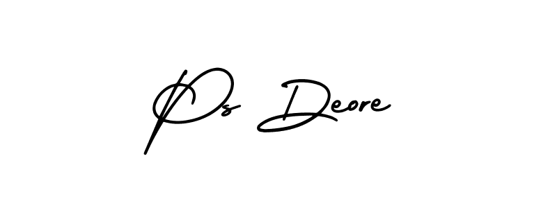 if you are searching for the best signature style for your name Ps Deore. so please give up your signature search. here we have designed multiple signature styles  using AmerikaSignatureDemo-Regular. Ps Deore signature style 3 images and pictures png