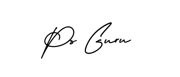 if you are searching for the best signature style for your name Ps Guru. so please give up your signature search. here we have designed multiple signature styles  using AmerikaSignatureDemo-Regular. Ps Guru signature style 3 images and pictures png