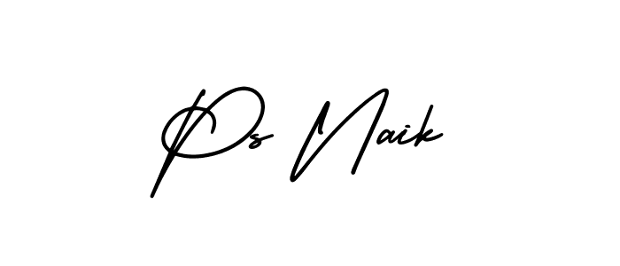 Use a signature maker to create a handwritten signature online. With this signature software, you can design (AmerikaSignatureDemo-Regular) your own signature for name Ps Naik. Ps Naik signature style 3 images and pictures png