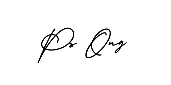 Also we have Ps Ong name is the best signature style. Create professional handwritten signature collection using AmerikaSignatureDemo-Regular autograph style. Ps Ong signature style 3 images and pictures png