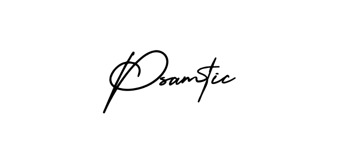 Make a beautiful signature design for name Psamtic. With this signature (AmerikaSignatureDemo-Regular) style, you can create a handwritten signature for free. Psamtic signature style 3 images and pictures png